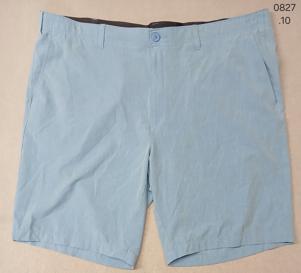 BCG (44W) Men's Blue Dri-Fit Plaid Golf Shorts